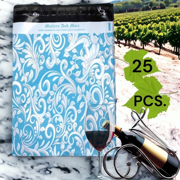 25 10X13 Poly Mailers White Swirl PRICE IS FIRM - Picture 4 of 10